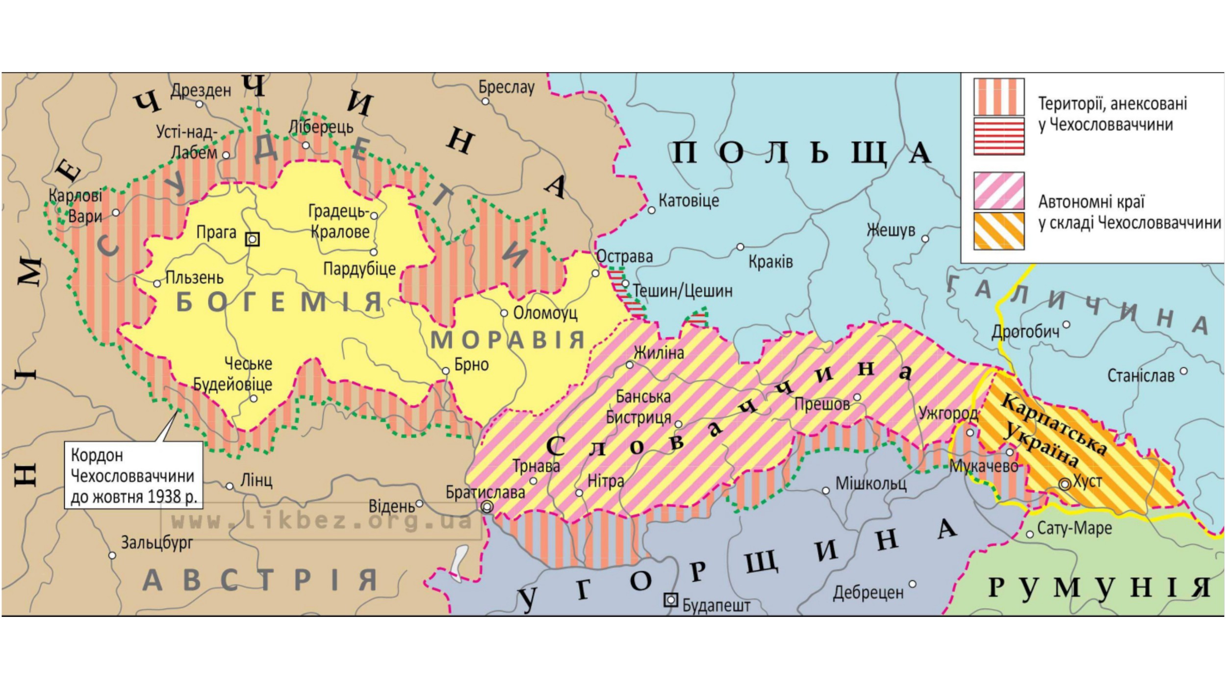 Карта словакии 1939